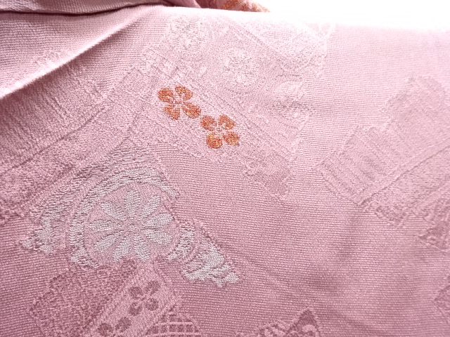  大正ロマン　花模様織り出し漆着物